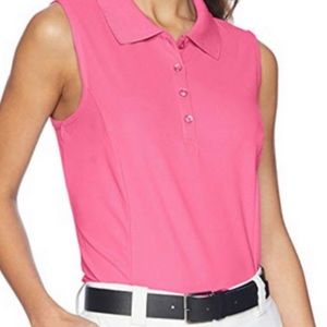 Pink Sleeveless Polo